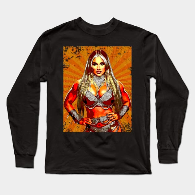 Tiffany Stratton // Retro Comics Style Long Sleeve T-Shirt by Kolovos Comic